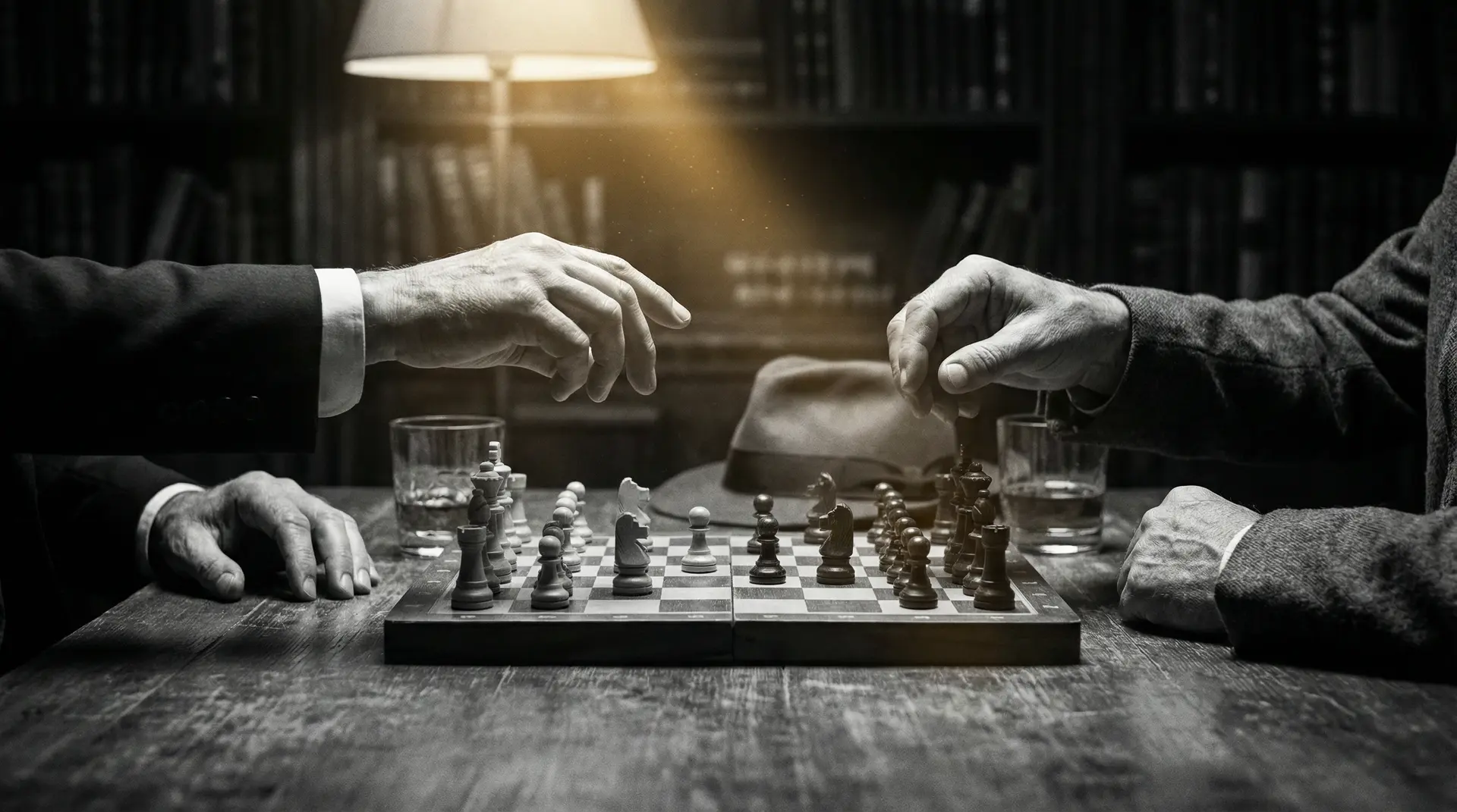国产专区 艺术探索系列 - 非线性叙事，棋盘上的对弈象征命运的交错